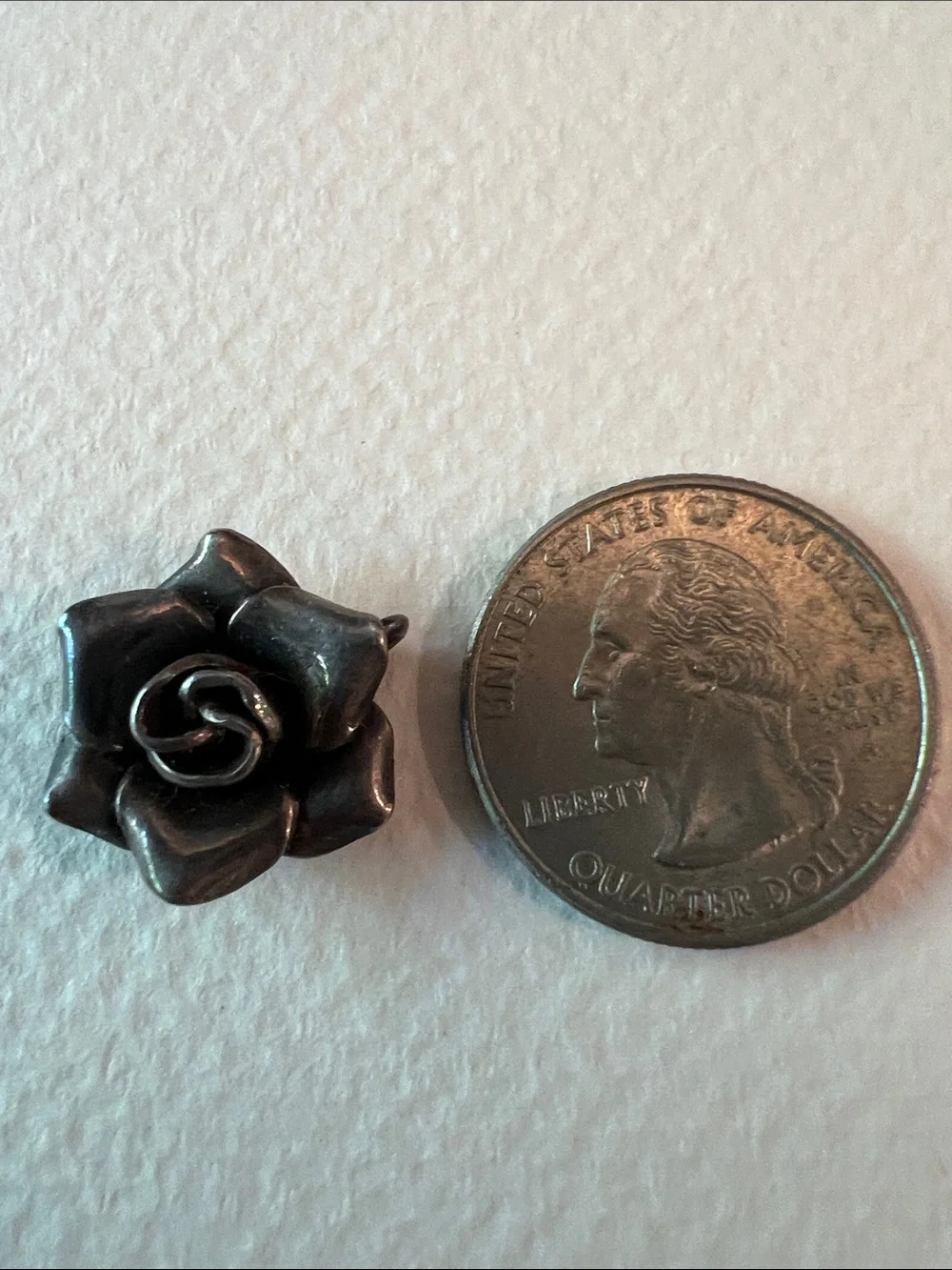 Sterling Silver Rose Pendant